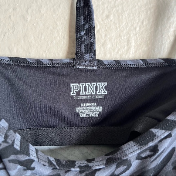 Victoria’s Secret Sport PINK Leopard Zebra Print Tank Cami Built In Bra Size M - Picture 2 of 8